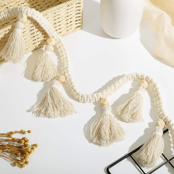 Tatuo 4 Pcs 37.4 Inch Boho Tassel Garland - Image 6