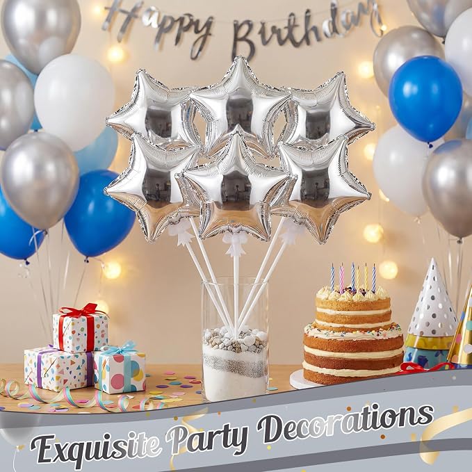 15 Pcs Mini Star Self Inflatable Balloons Bulk - Image 4