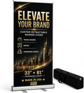 Custom Retractable Banner with Silver Aluminum Stand, Made in USA, Travel Bag by Unknown