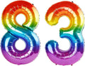40 Inch Number 83 Balloons for 83rd Birthday Party Decorations, 0-100 Rainbow by FOBELEC