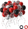 balloons- 50 red and black balloons, 12inch by Renjiro