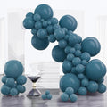 PartyWoo Slate Blue Balloons 100pcs Navy Dusty Blue Boho Neutral Color | by PartyWoo