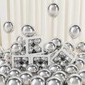 FOTIOMRG 120pcs 5 inch Metallic Silver Balloons | Birthday, Graduation by FOTIOMRG