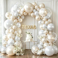 Pearl White Beige Balloons Arch Kit, Double Stuffed, Party Decor. | White by Bloces