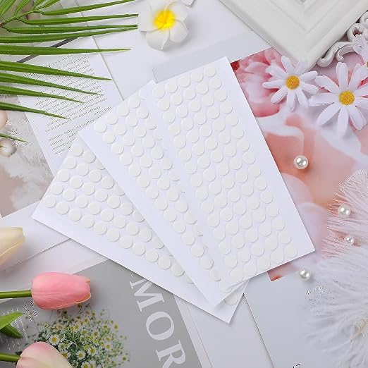 JANYUN 560 Pcs Clear Sticky Stickers Dots, 10mm Round Putty Sticky Tack | - Image 6