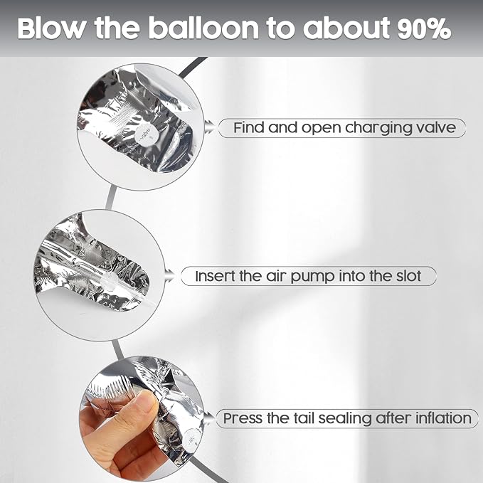 12 Balloon - Silver Birthday Number Balloons, 40 Inch Decorations Men Women | - Image 6