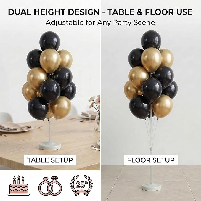 Black Gold Balloon Column Kit - Image 4