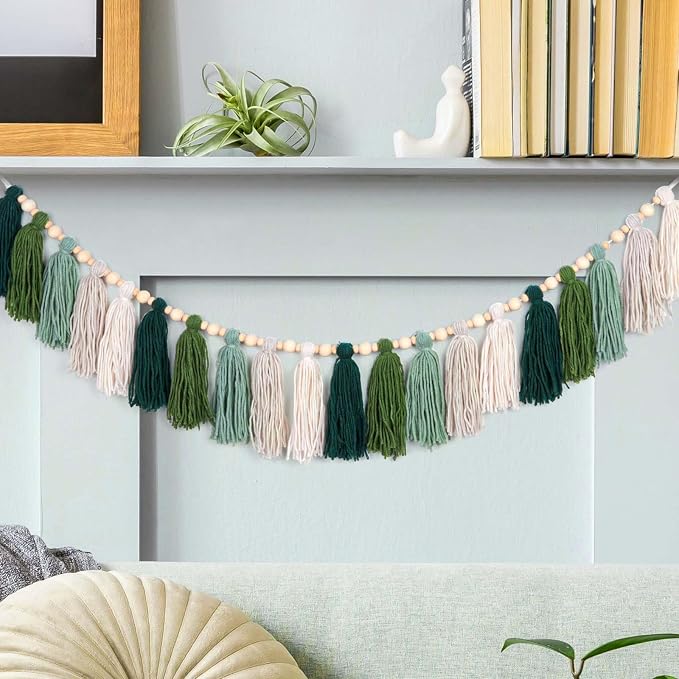 GIAUMA Green Tassel Garland - Image 6