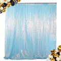 ShinyBeauty Aqua Photo Backdrop 7FTx7FT Sequin Backdrop Iridescent Aqua Mermaid by ShinyBeauty