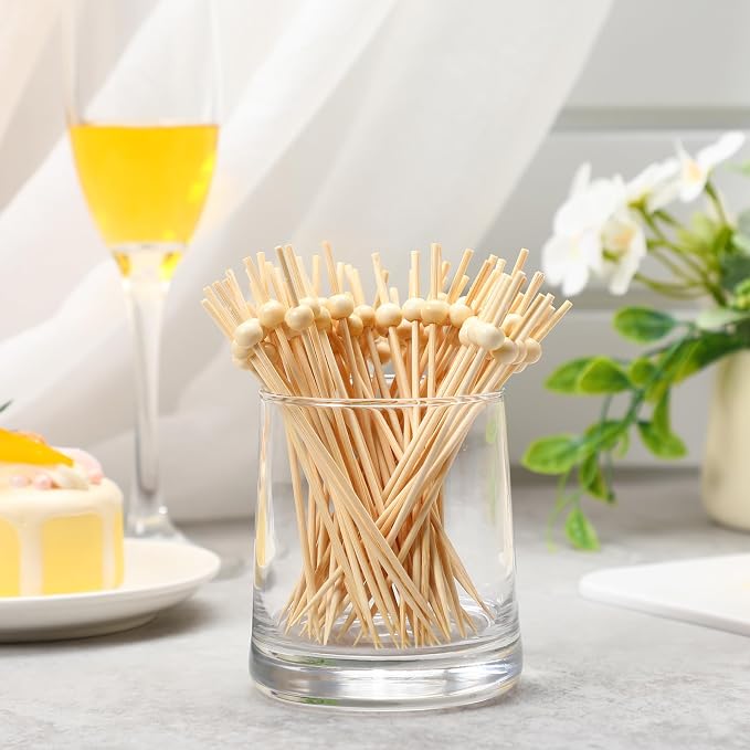 Reallnaive 600 Pcs Cocktail Pick Pearl Fancy Toothpick - Image 3