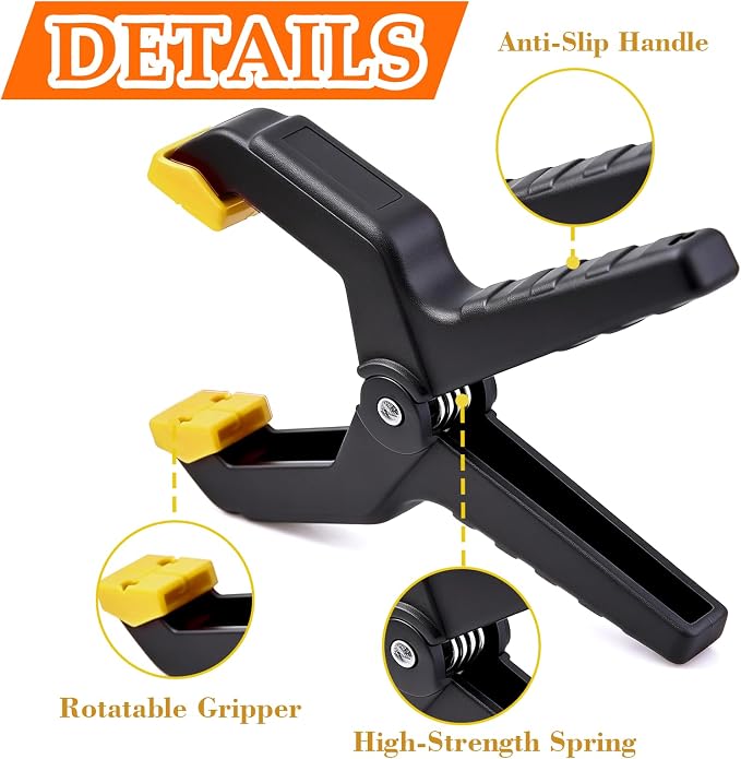 18 Pack Heavy Duty Spring Clamps, 3.5inch Multipurpose Woodworking Clamps - Image 3
