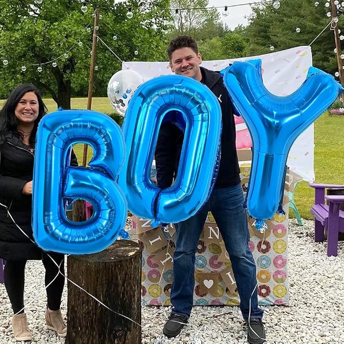TONIFUL 40 Inch Large Blue Letter O Foil Balloons Alphabet Balloons | Giant - Image 5