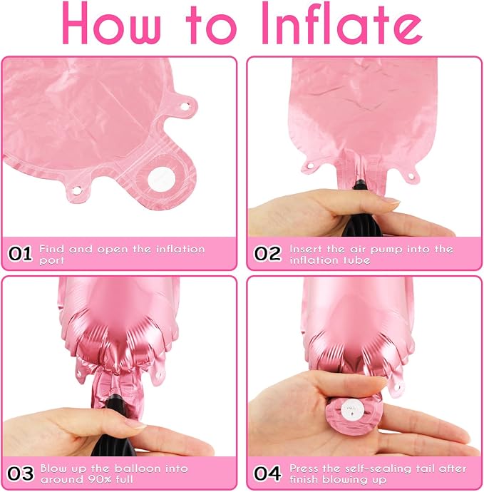 26 Pcs Pink Letter Balloons, 16 Inch Foil Alphabet Letter Balloons, Letter A-Z - Image 6