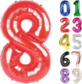 8 Balloon - Red Birthday Number Balloons, 40 Inch Decorations Men Women | Red by ALPHADELTAPI
