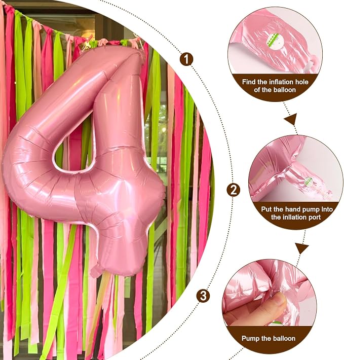 Number Balloons Pearl Pink 11 Balloon 40 inch - Image 6