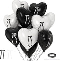 Black White Heart Balloons by TAOYE