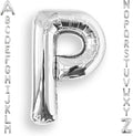 AULE 40 Inch Silver P Balloon Letter Foil A-Z Birthday Big Alphabet | Birthday by AULE