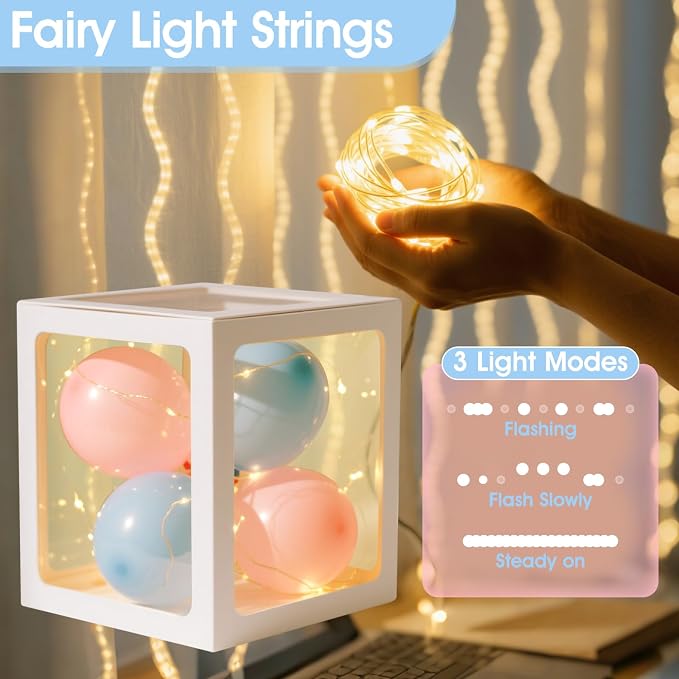 Ledido Baby Boxes with Letters & Fairy Lights - Image 2