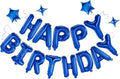 Blue Happy Birthday Balloons Banner Sign Mylar letter Party Decoration | by xiangsushijie
