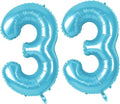 Number 33 Balloons for 33rd Birthday Party Decorations, 0-100 Large No.33 by Joycard