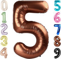 Number Balloons 40 Inch Coffee 5 Balloon by Mluchee