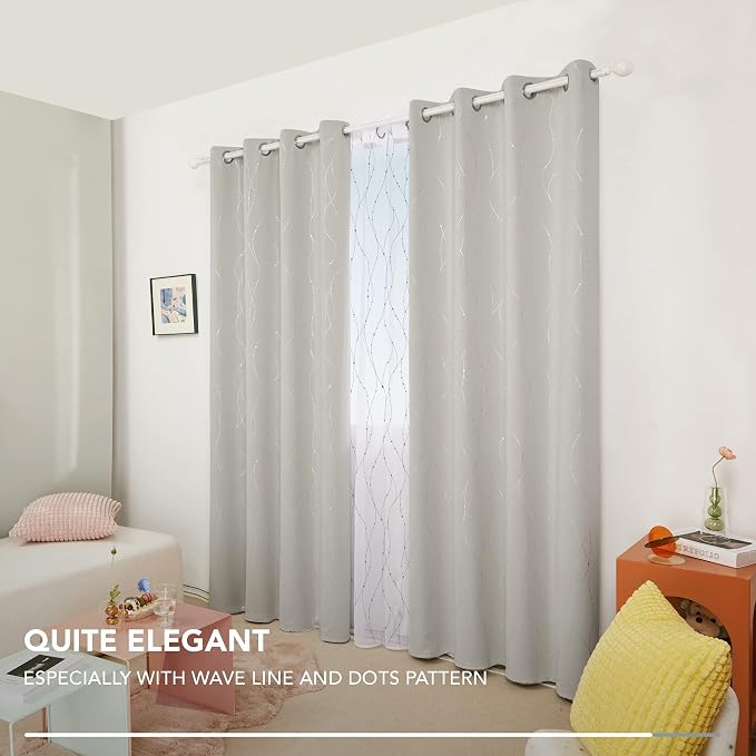 Deconovo Living Room Curtains 84 Inches Long, Thermal Insulated, Room Darkening - Image 7
