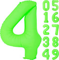 Green Birthday Number 4 Balloon 40 inch Fluorescent Green Number 4 | Helium by Exquisitehighqualitypartydecorationstomeetyoureveryneed%EF%BC%81