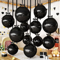 Black Round Foil Balloons by FEYG