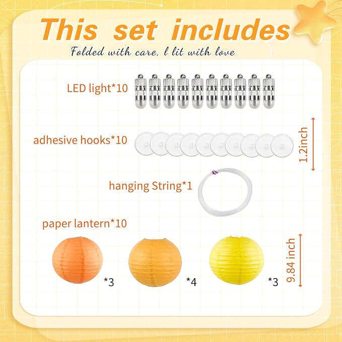 Yellow Chinese Paper Lanterns - Image 3