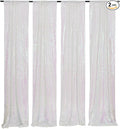 Poise3EHome White Iridescent Sequin Backdrop Curtains,4 Panels 2FTx8FT Glitter Background for Party Birthday Party Baby Shower Wedding Christmas Thanksgiving Halloween Holiday Festival Decor