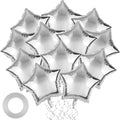 Fovths 12 Pieces Silver Foil Star Balloons 18 Inch Large Star Foil Balloon by Fovths