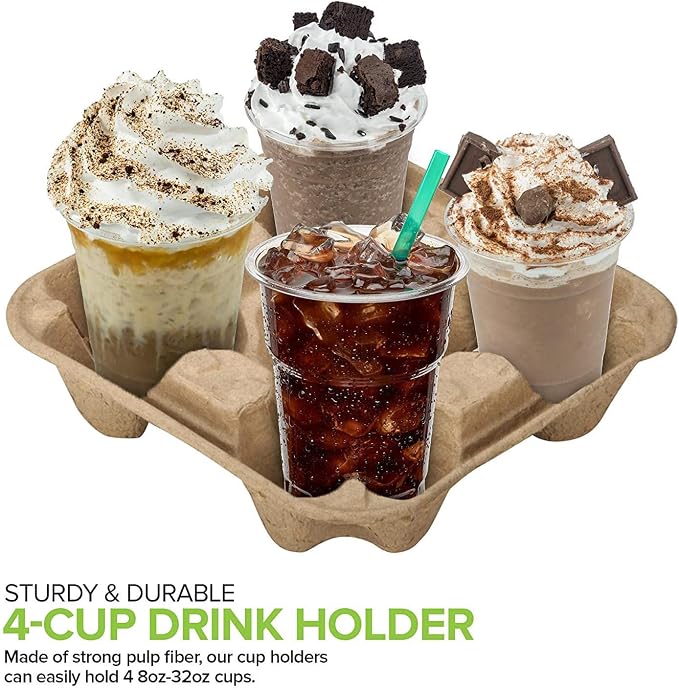 4 Cup Disposable Coffee Tray - Image 4