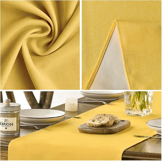 Artoid Mode Yellow Table Runner, Seasonal Summer Fall Washable Kitchen Dining - Image 5