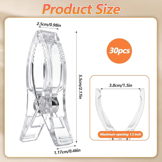 30pcs Balloon Arch Clips Clear Balloon Clamps - Image 2