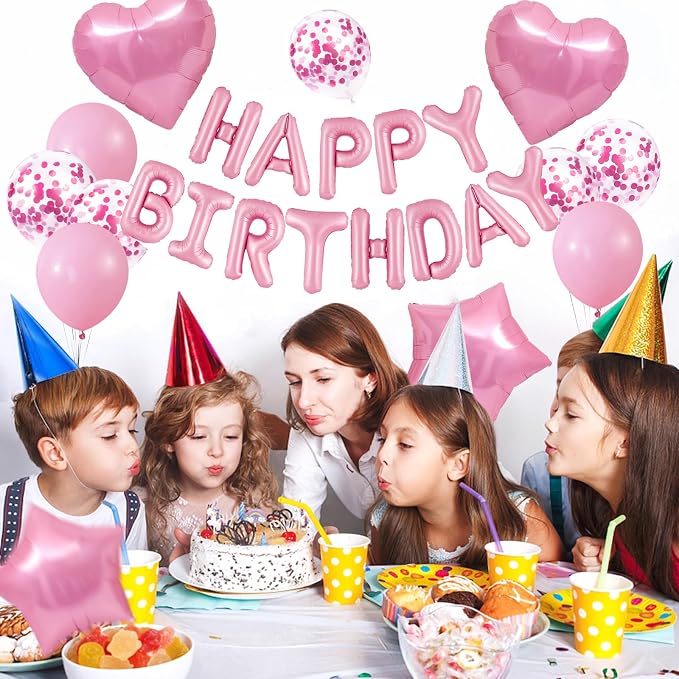 CANREVEL Happy Birthday Banner Decoration + 30pcs Star Balloons, - Image 8