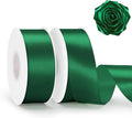 KINGLAKE Forest Green Satin Ribbon – 1-1/2 Inch x 2 Rolls Emerald Green Ribbon by KINGLAKE