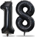 Large Black Mylar Foil 18th Birthday Balloons by Lingqiang