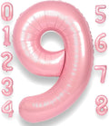 RainbowQ Pink 9 Balloon Number 40 Inch 0-40 Foil Large Balloons | Big Mylar 9 by RainbowQParty