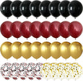 Black Burgundy Gold balloons 60 Pcs Maroon Red Black Metallic Gold Latex by Searchbyoccasioncolorsize