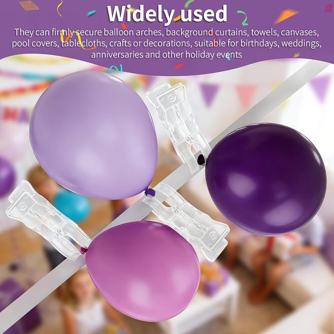 20Pcs Balloon Arch Clips, Plastic Spring Balloon Clips. | Ideal - Image 4