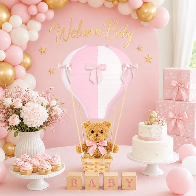 6 Sets Bear Hot Air Balloon Decorations Table Centerpieces - Image 4