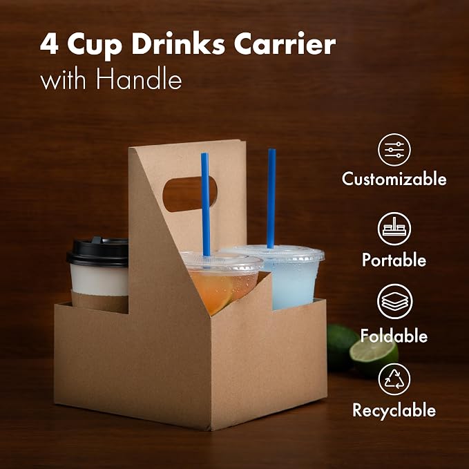 FMP Brands 4 Cup Disposable Drink Carrier - Image 5