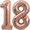 TONIFUL 40 Inch Large Rose Gold Number 18 Balloons Giant Digital 18 or 81 by TONIFUL