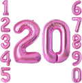 Pink Number 20 Balloon 40 Inch, Shiny Foil Double Digit Party Supplies | by Unknown