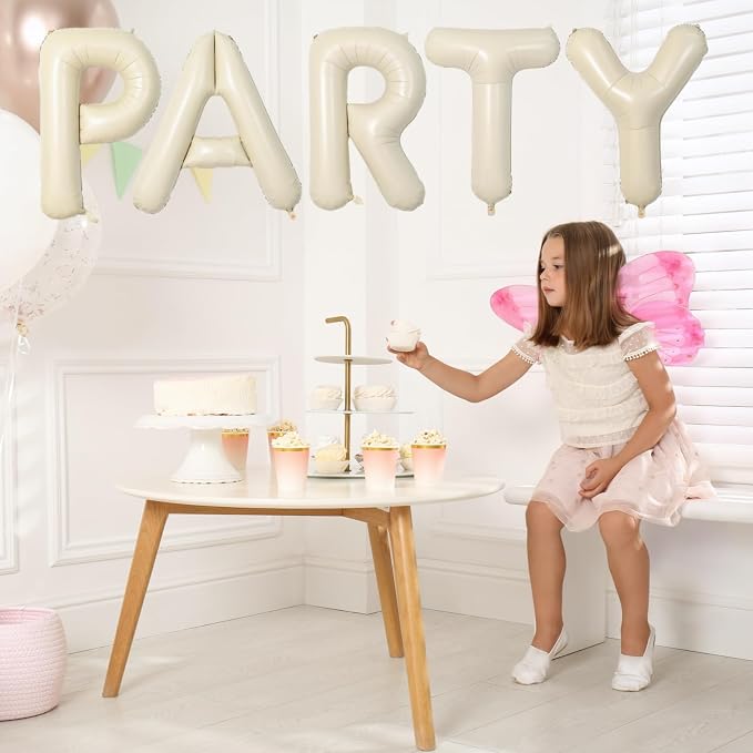 Cream Letter U Balloons, 40 Inch Balloons Letter U Mylar Helium Large U Balloon - Image 6