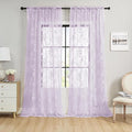 Lilac Purple Lace Curtains by SEEKRIGHTHomeDecor