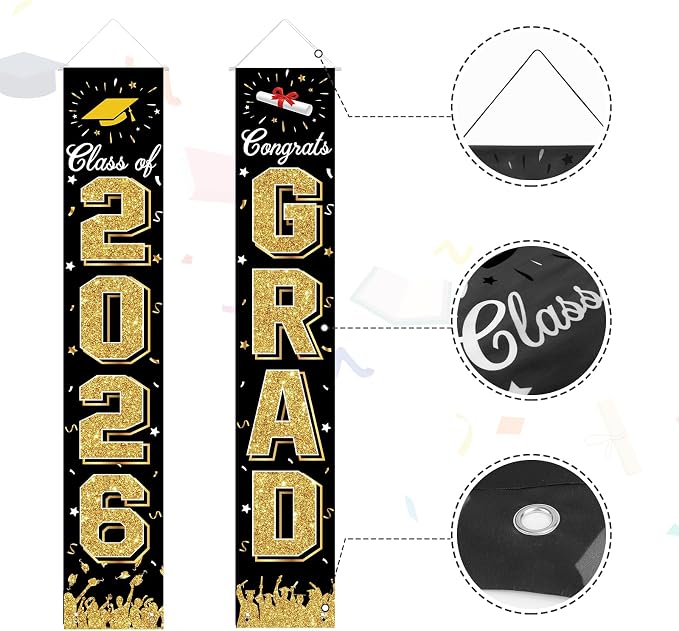 2026 Graduation Decorations, Graduation Banner Class of 2026, Hanging - Image 6