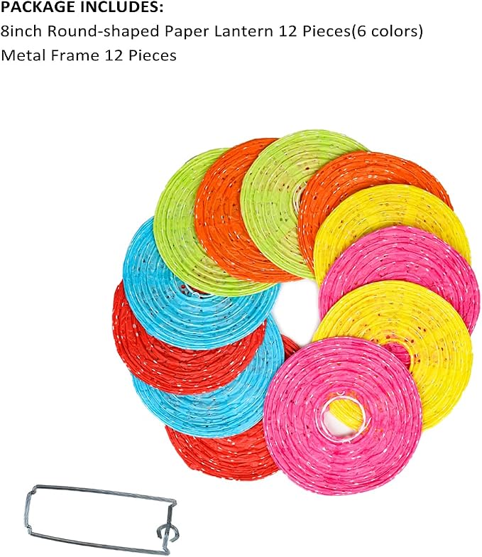 12Pcs Paper Lanterns Chinese Lunar New Year Decorations 2026 Chinese Japanese - Image 6