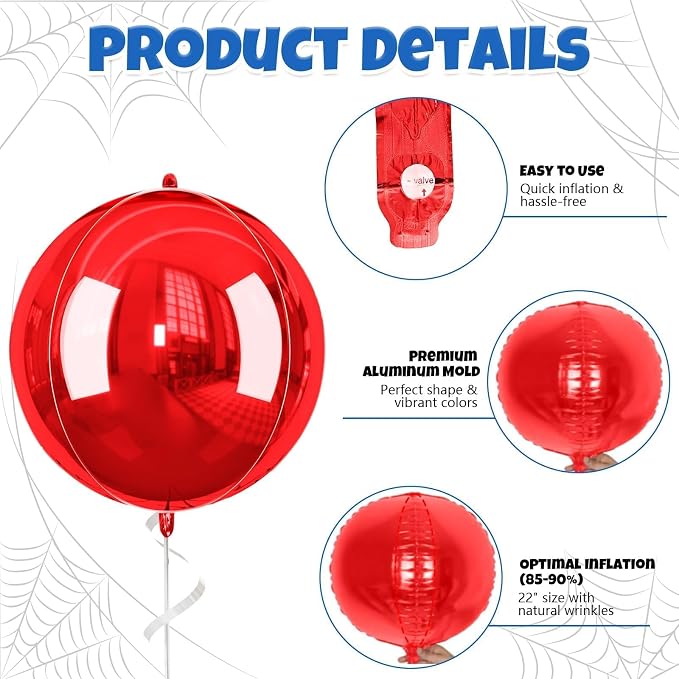 Giant Foil Balloons, 22 Inch Big Round Foil Balloon - Image 4