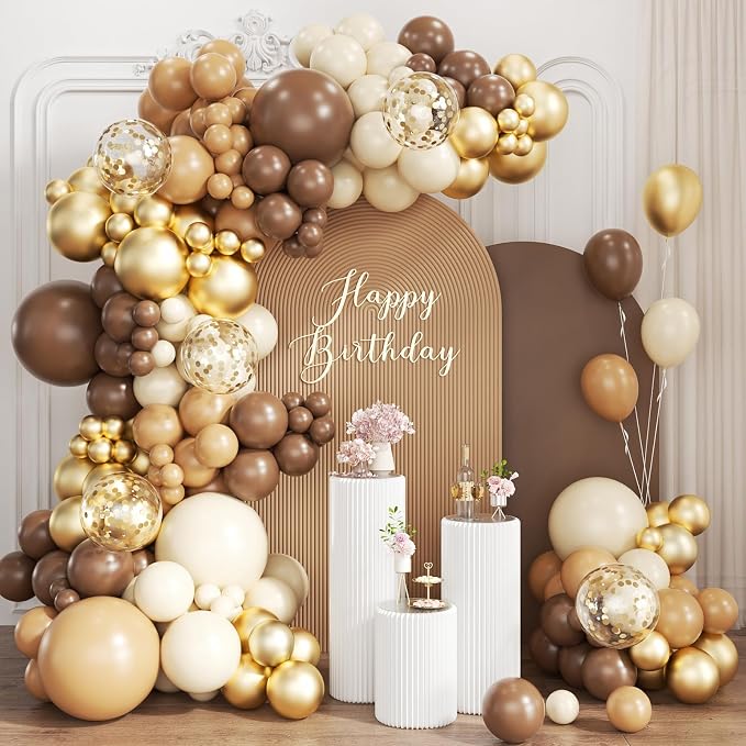 Brown Balloon Garland Arch Kit by Unknown
